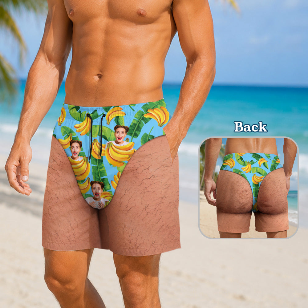 Custom Photo Summer Pattern Funny Men Beach Shorts, Travel Gifts For Men TH10 170475