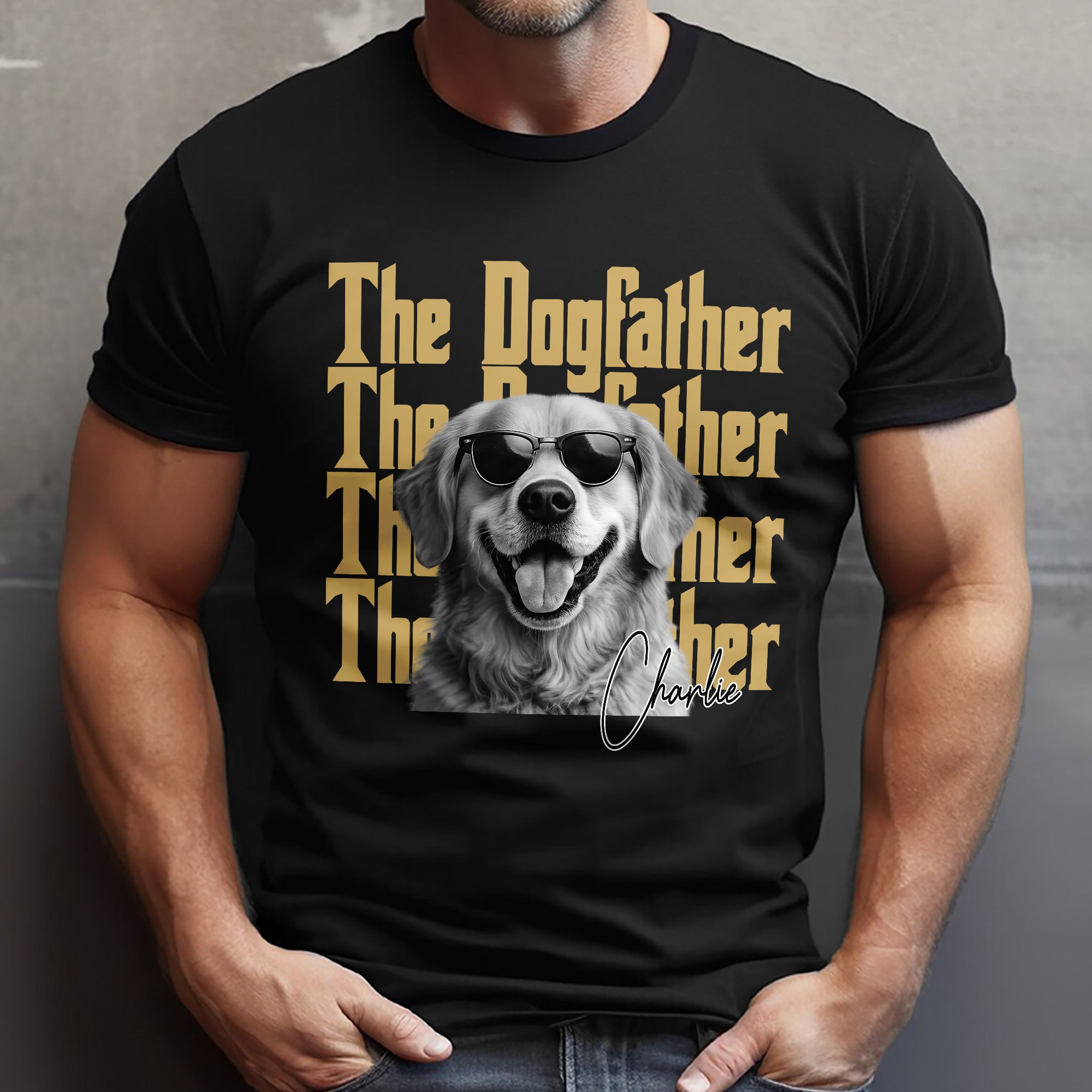 Personalized Vintage Photo The Dogfather Catfather Comfort Shirt For Dog Cat Lovers HA75 921568