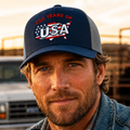250 Years Of America Embroidered Trucker Hat CH07 911942