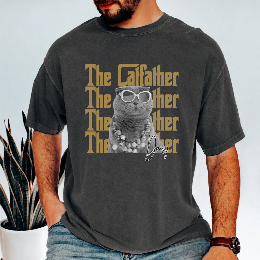 Personalized Vintage Photo The Catfather Comfort Shirt For Cat Lovers HA75 921570