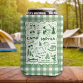 Custom Name Camp Bachelorette Can Cooler - Personalized Camping Party Favor HO82 902982