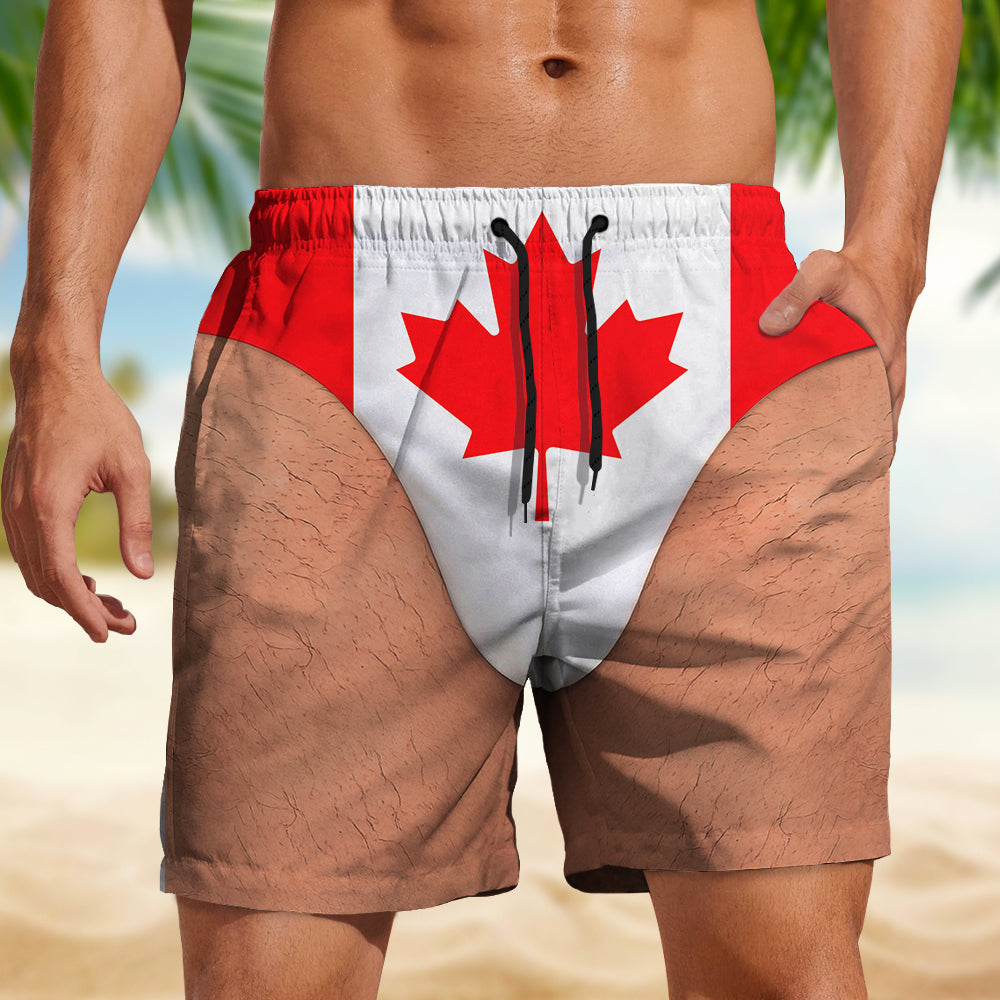 Custom Funny Flag Swim Beach Short, Personalized Summer Vacation And Travel Gifts For Men HO82 903086