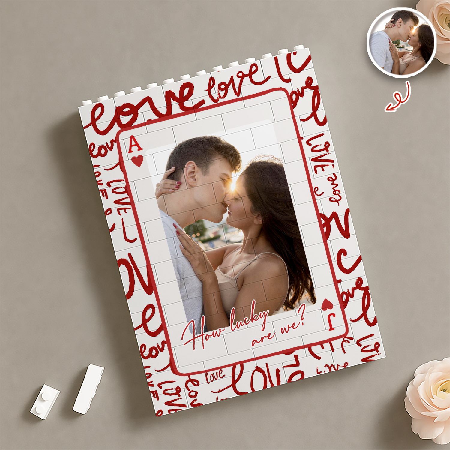 Custom Photo Couple Our Story Building Brick Blocks HA75 921870