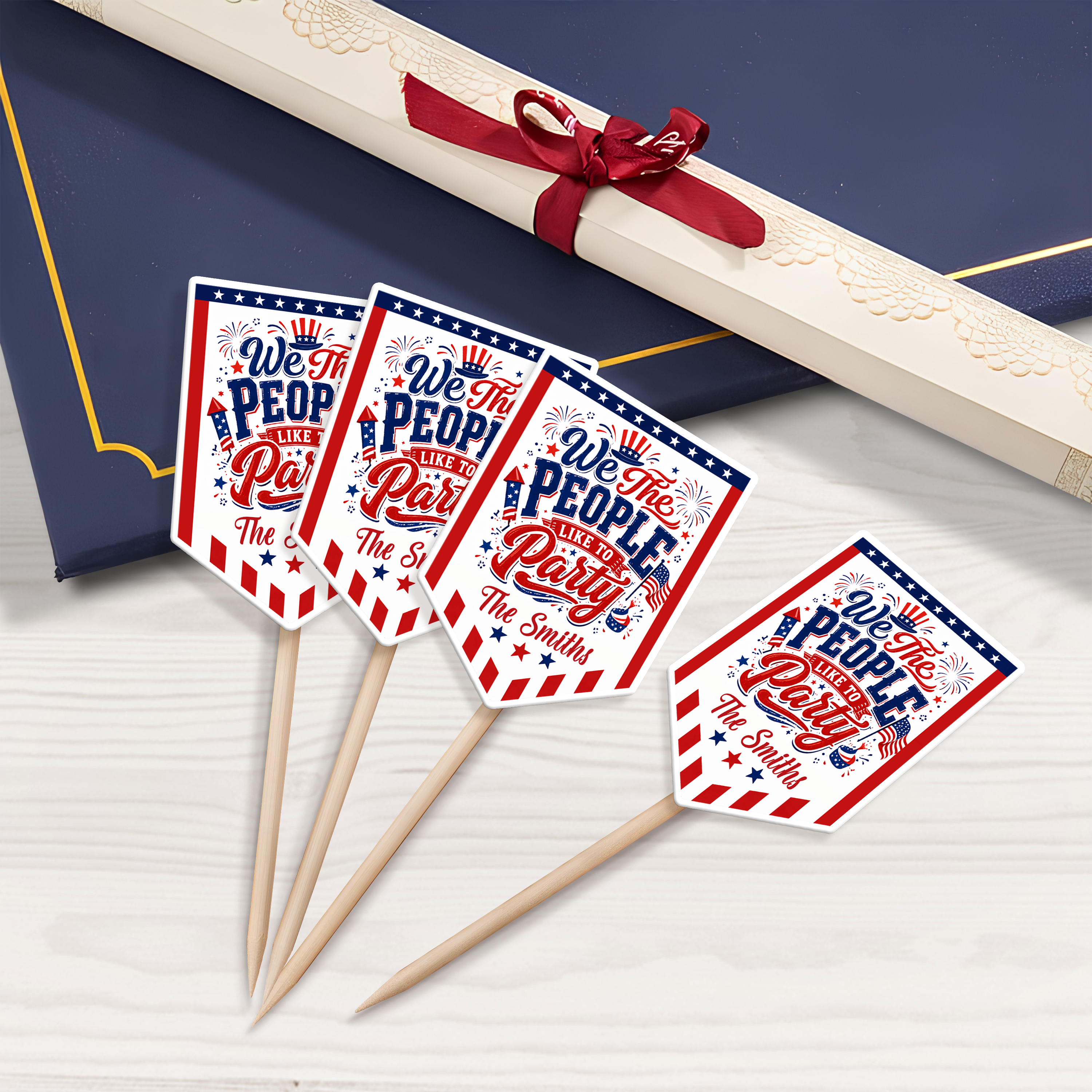 We The People Like To Party 250 Years Of Freedom USA - Personalized Cupcake Toppers HA75 921676