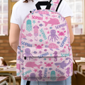 Custom Name Colorful Sea Life Backpack - Personalized Kids School Bag HA75 921610