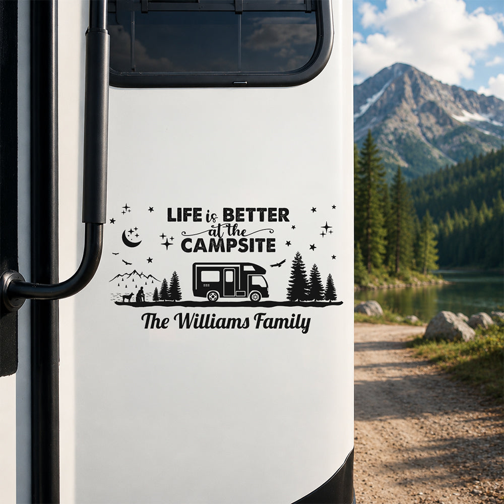 Personalized Welcome to Our Campsite RV Decal Sticker LM32 669405