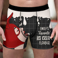 Custom Name Favorite Ice Cream Flavour Boxers - Personalized Gift for Him LM32 899885