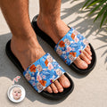 Custom Photo Funny Face Tropical Summer Slide Sandals LM32 669115