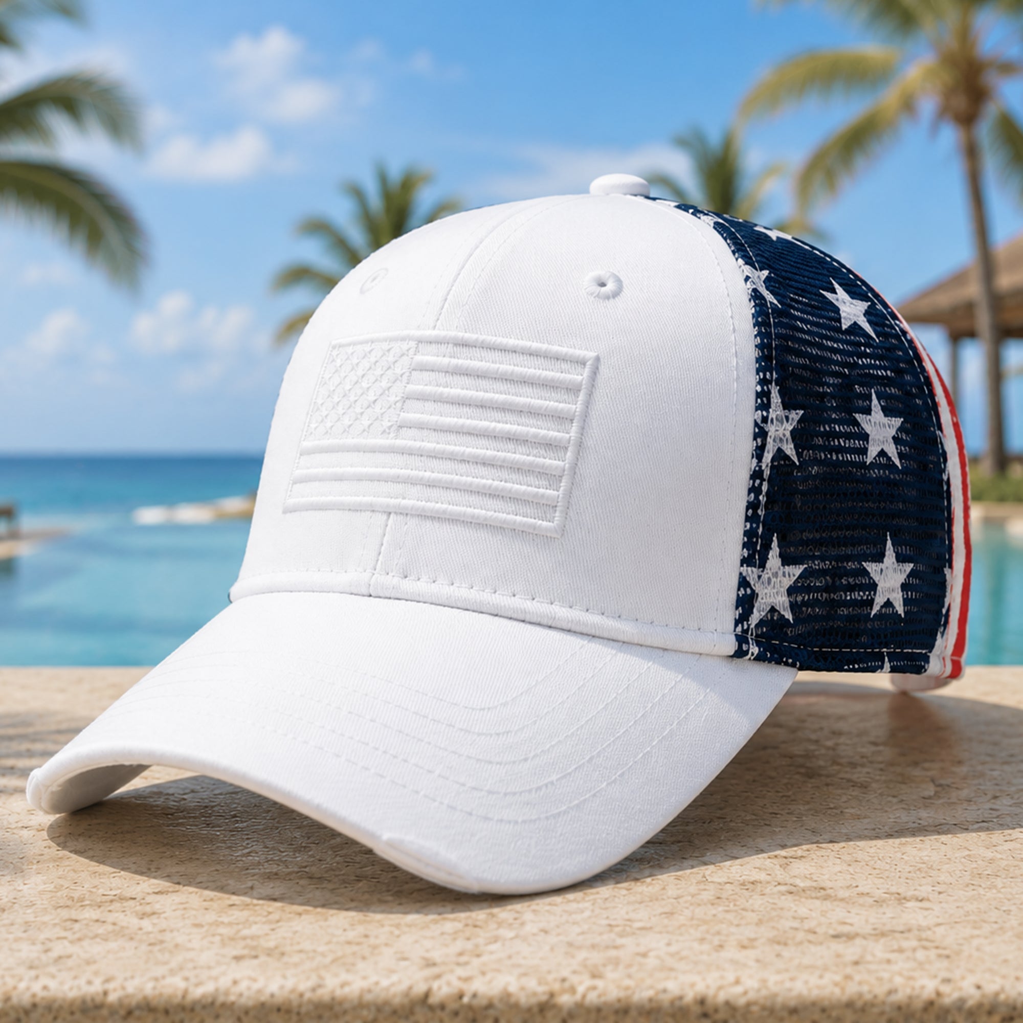 America Flag Embroidered Trucker Hat - Gift For US 250th Anniversary HO82 902758