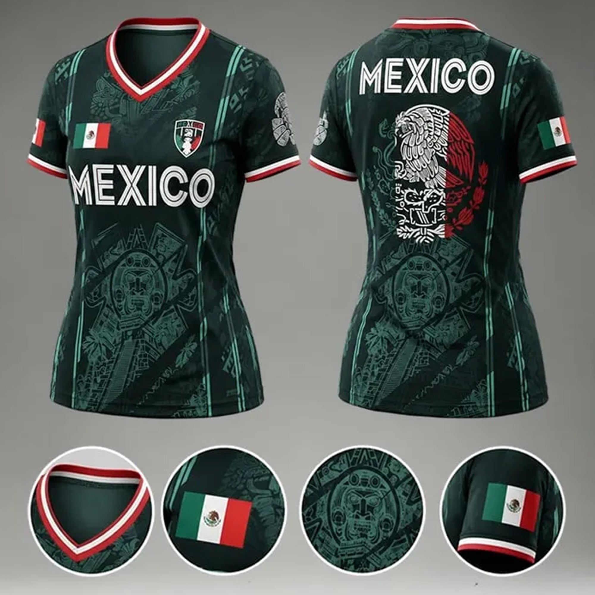 Mexico Soccer Jersey Shirt, Custom Name & Number Football Fan Gift For Sports Lovers HO82 903000