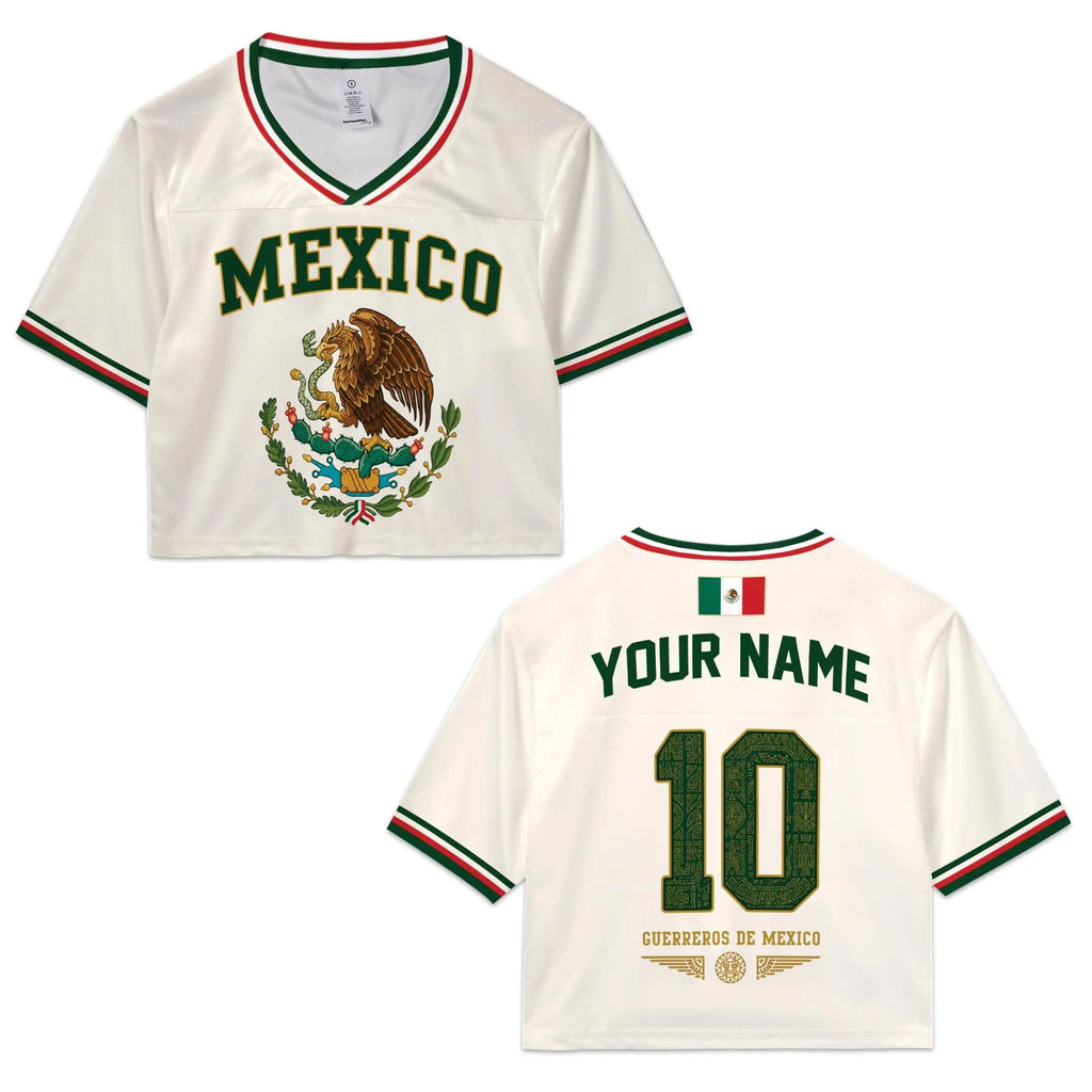 Custom Mexico Soccer Fitted Crop Top Jersey, Mexico Jersey Crop Tee, Game Day Shirt HO82 903004