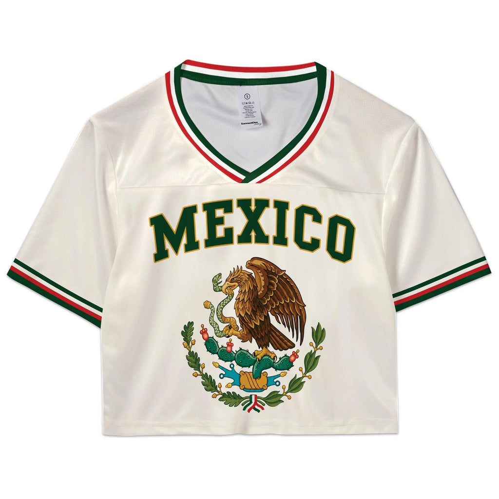 Custom Mexico Soccer Fitted Crop Top Jersey, Mexico Jersey Crop Tee, Game Day Shirt HO82 903004