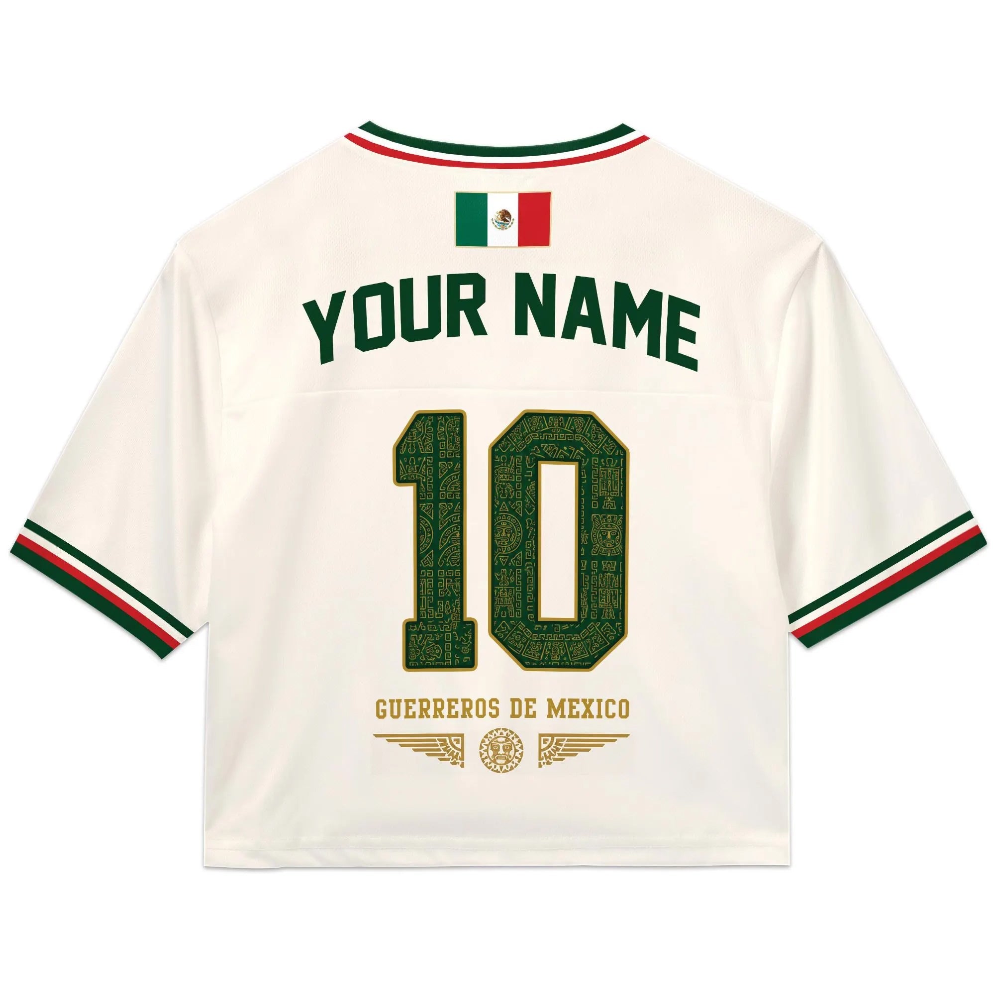 Custom Mexico Soccer Fitted Crop Top Jersey, Mexico Jersey Crop Tee, Game Day Shirt HO82 903004
