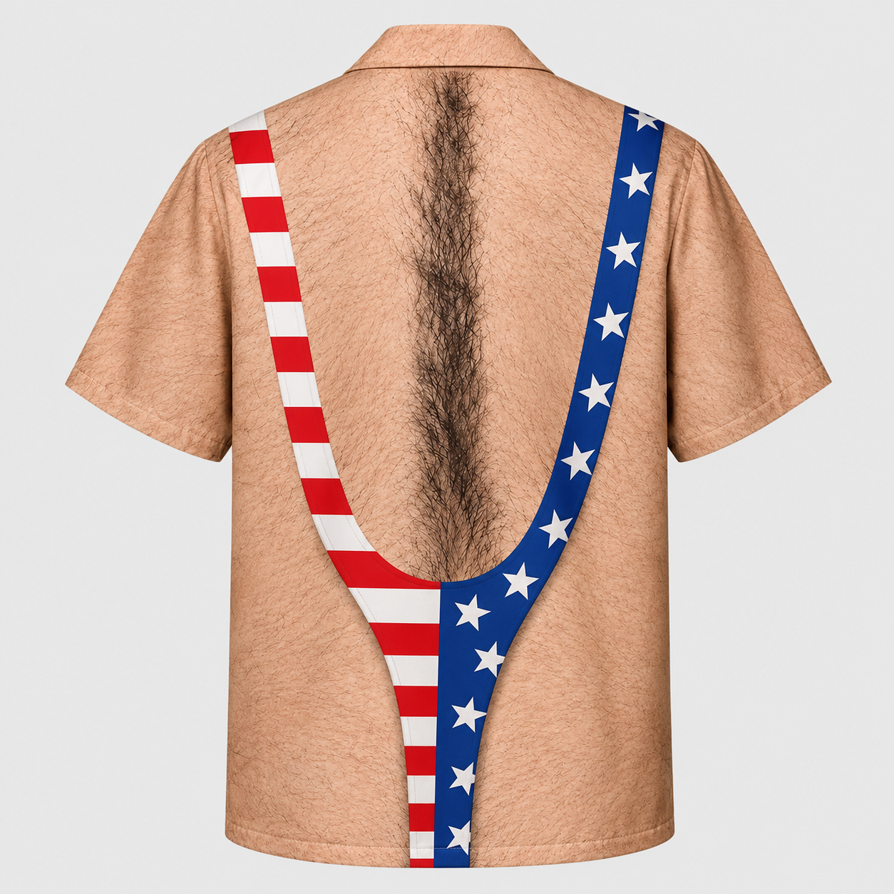 Custom Funny 3D Hairy Body Swimsuit Hawaii Shirt - Gag Gift for Dad Husband Grandpa HO82 903020