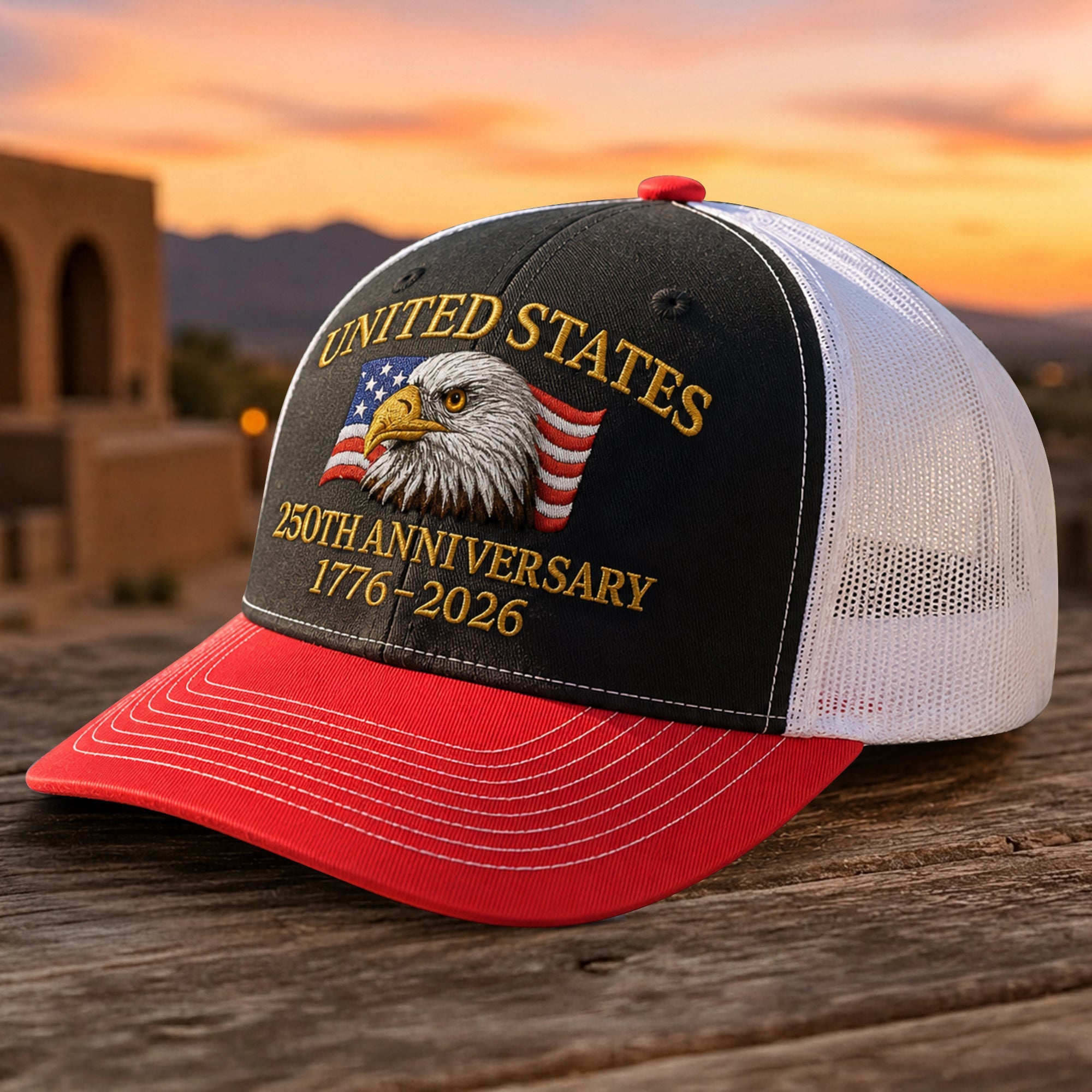 United States 250th Anniversary 1776–2026 Eagle Embroidered Trucker Hat HO82 902872