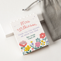 Custom Name Floral Thank You Teacher Building Brick Block TH10 170203