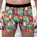 Custom Photo Tropical Floral Boxers - Personalized Gift For Husband, Boyfriend TH10 169705