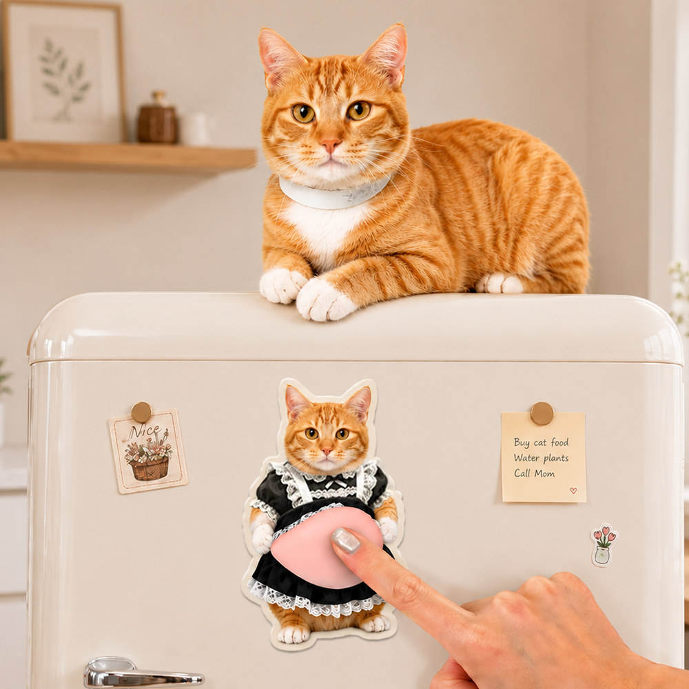 Custom Funny Photo Pet Belly Squishy Fridge Magnet Gift For Dog Lover Cat Lover CH07 911870