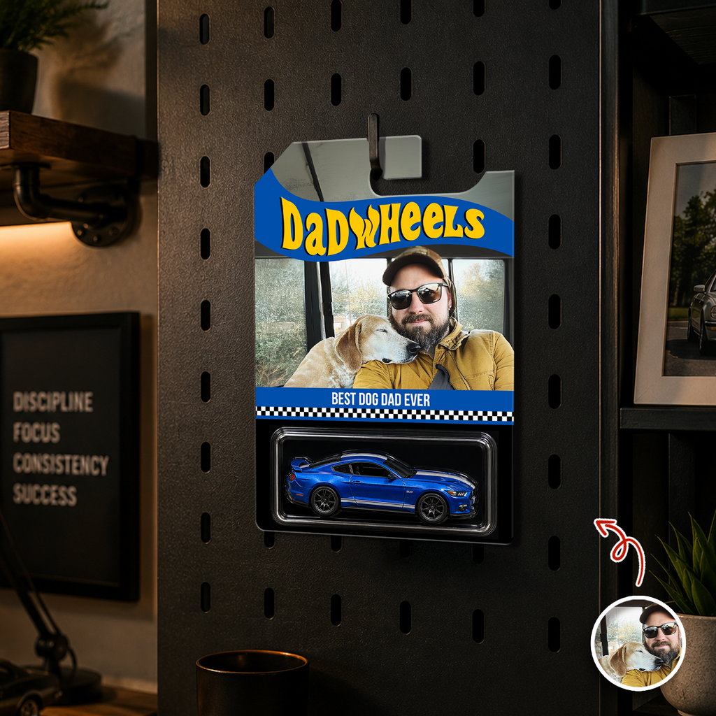 Custom Photo Best Dog Dad Ever Wheels Package, Customized Dadwheels CH07 911654