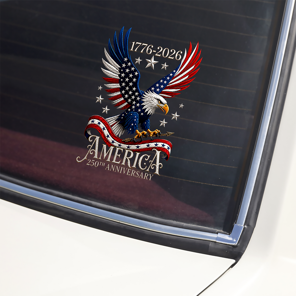 US 250th Anniversary 1776-2026 Eagle Car Window Decal Sticker TH10 170295