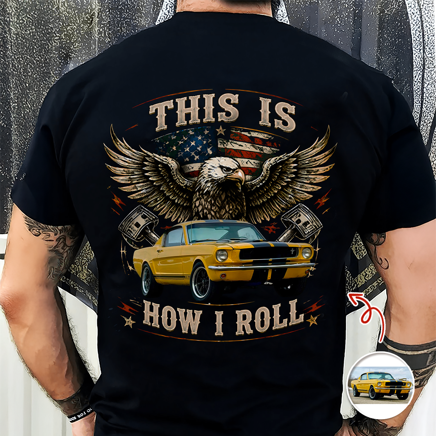 Custom Car Photo I'm Not Old I'm Classic Back Dark Shirt, Personalized Gifts For Dad, Grandpa, Family, Yourself CH07 180012