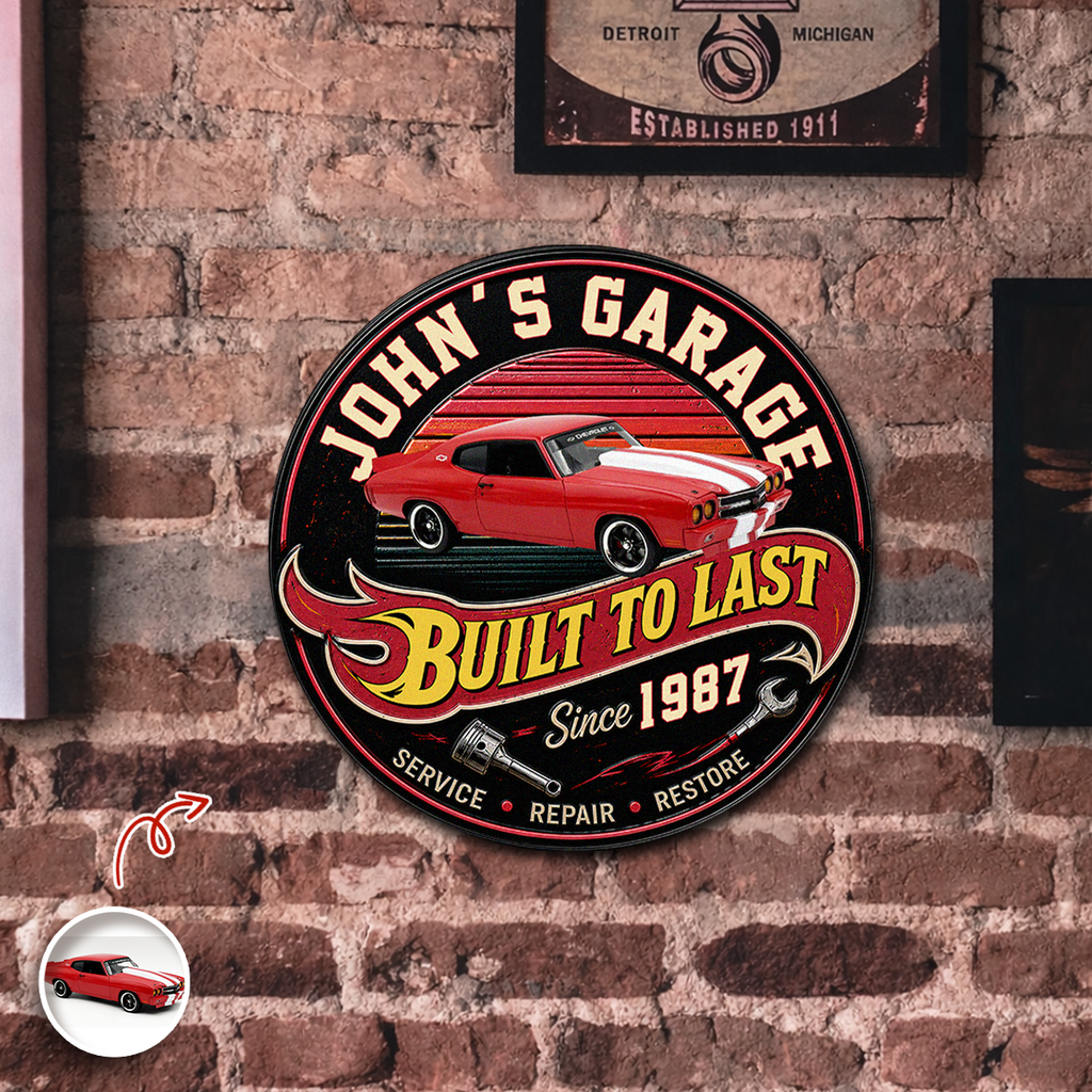 Personalized Built To Last Since Year Car Garage Metal Sign CH07 911792