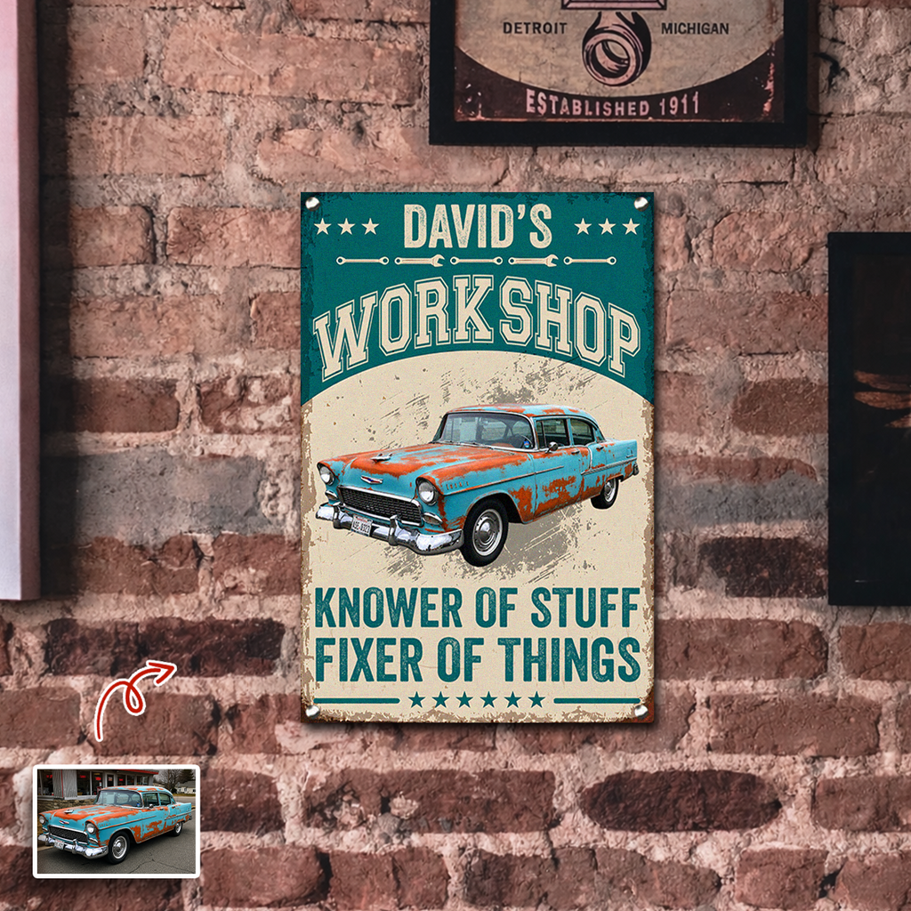 Custom Photo I Fix Sh!t That's What I Do Metal Sign - Funny Mechanic Gift TH10 170489