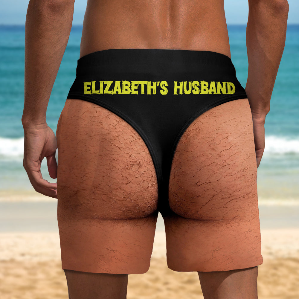 Custom Face Photo Men's Swim Trunks, Personalized Name Funny Beach Shorts, Vacation & Pool Party Gift LM32 669501