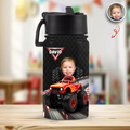Custom Kid Photo Racing Into Adventure Personalized Kid Water Bottle Back to School Gift HA75 921744