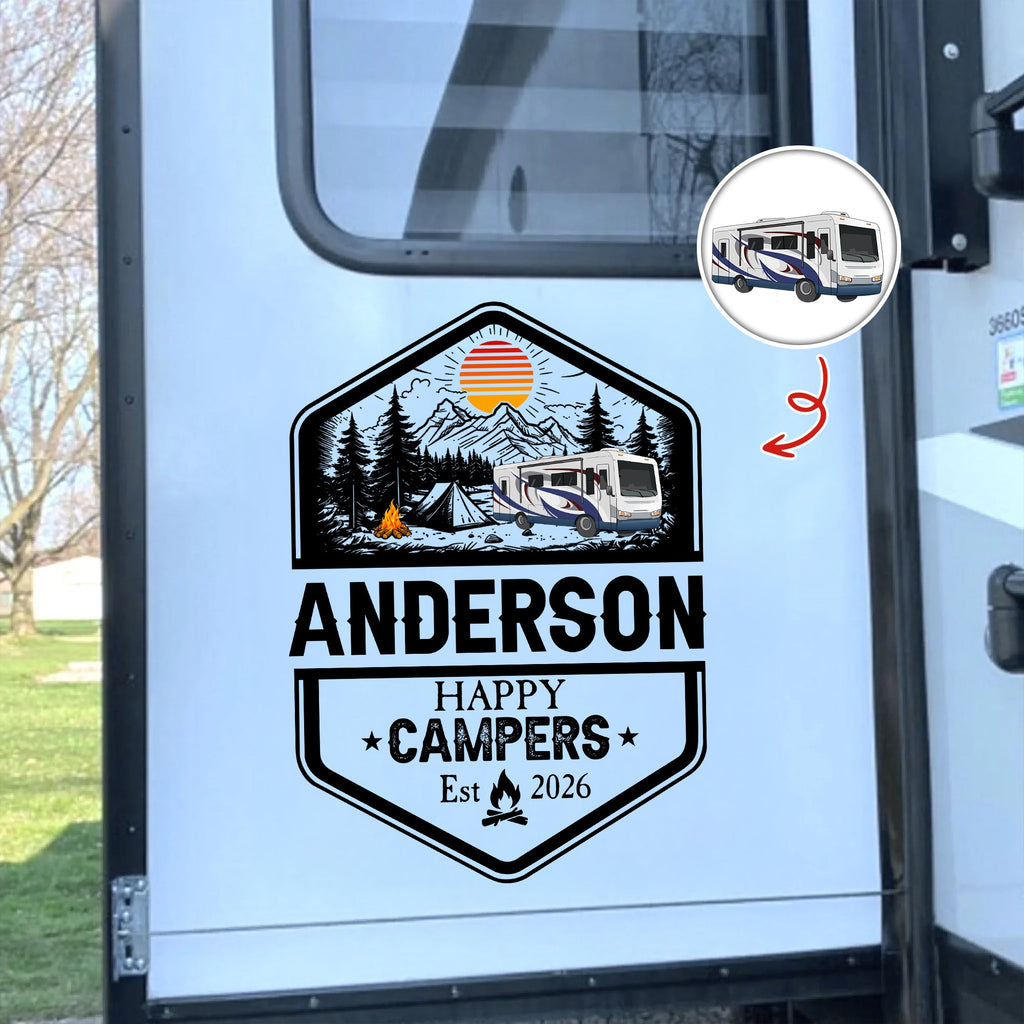 Personalized Family Adventures RV Decal - Gift For Campers HO82 902932