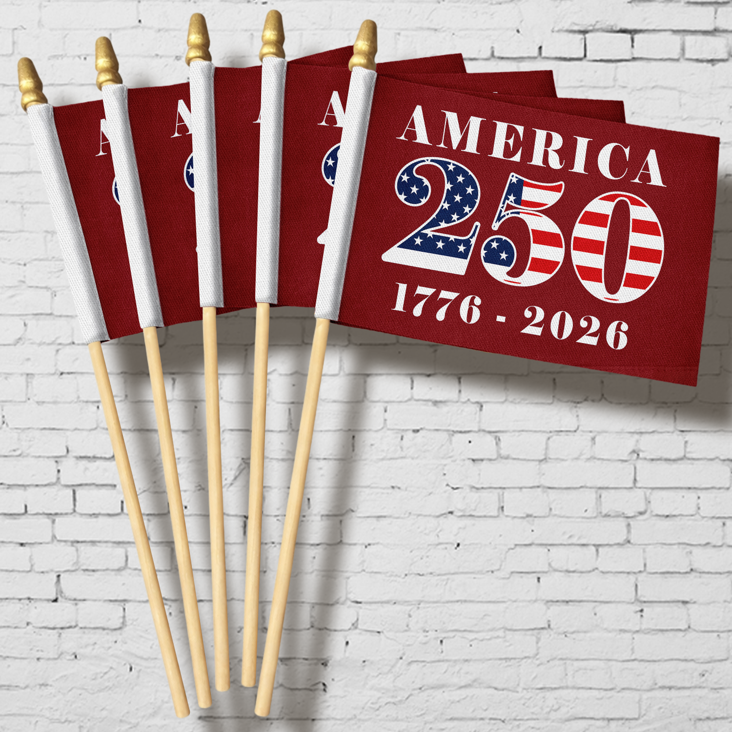 Personalized US 250th Anniversary 1776-2026 Patriotic Handheld Flag CH07 911846
