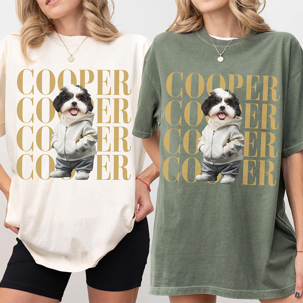 Custom Photo Pet Portrait Vintage Comfort Shirt Gift For Pet Lovers LM32 669471