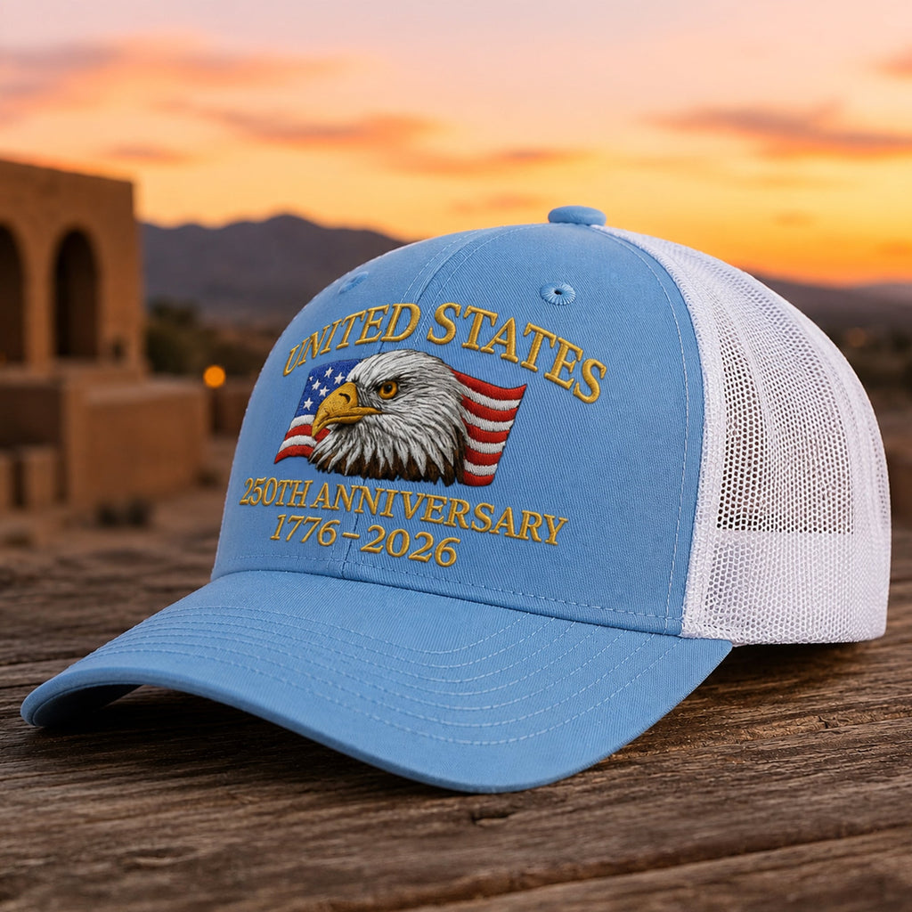 United States 250th Anniversary 1776–2026 Eagle Embroidered Trucker Hat HO82 902872