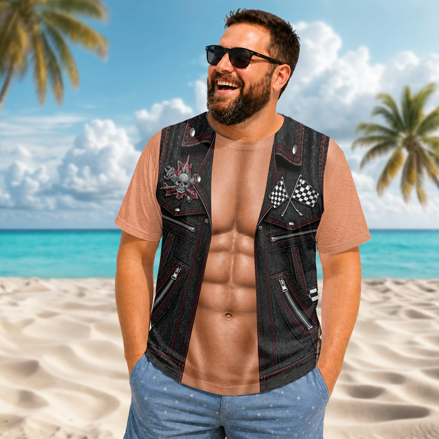 Personalized Funny Muscle Biker 3D Shirt - Novelty Gift for Men TH10 170463