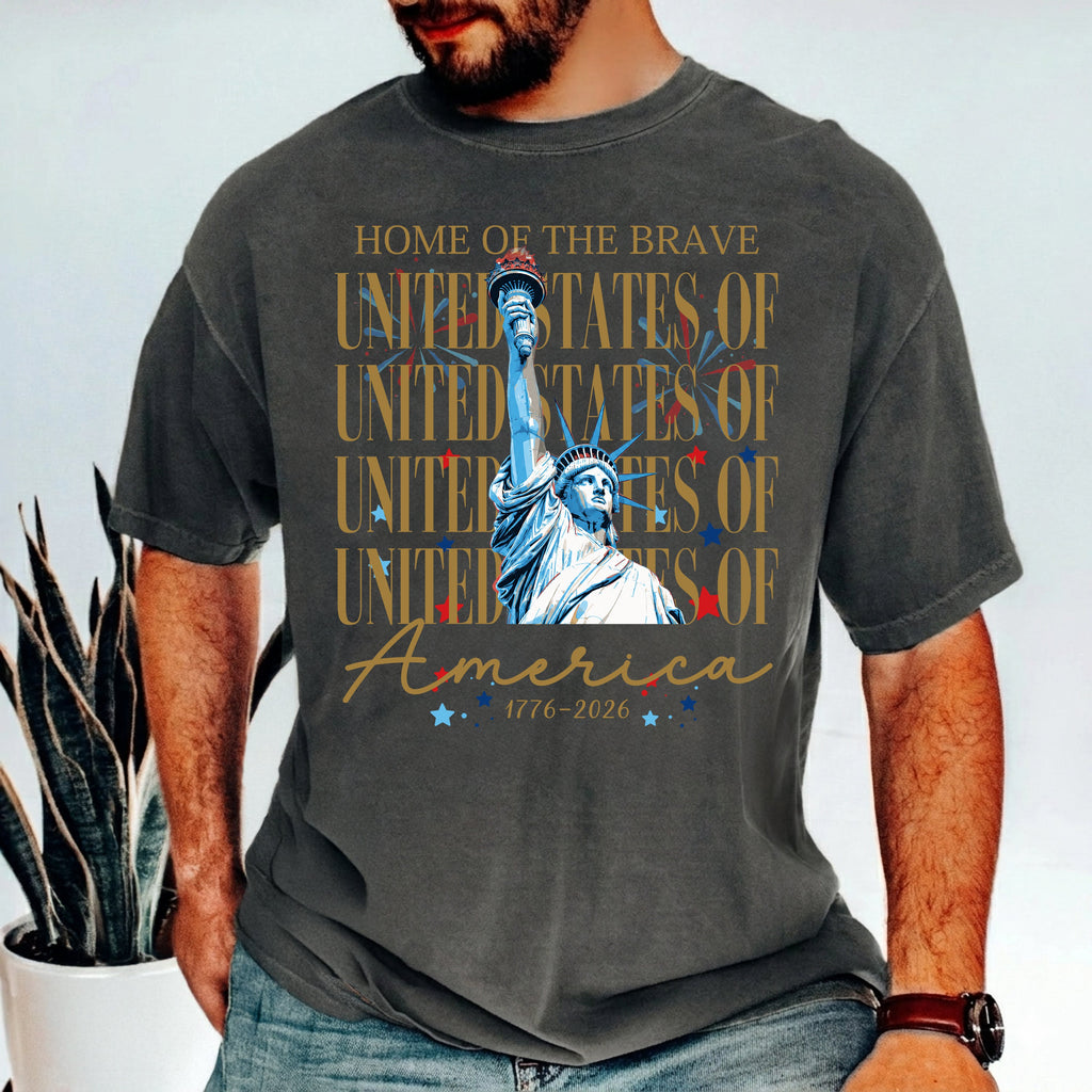 Home Of The Brave United States Of America 1776 - 2026 Comfort Shirt TH10 170147