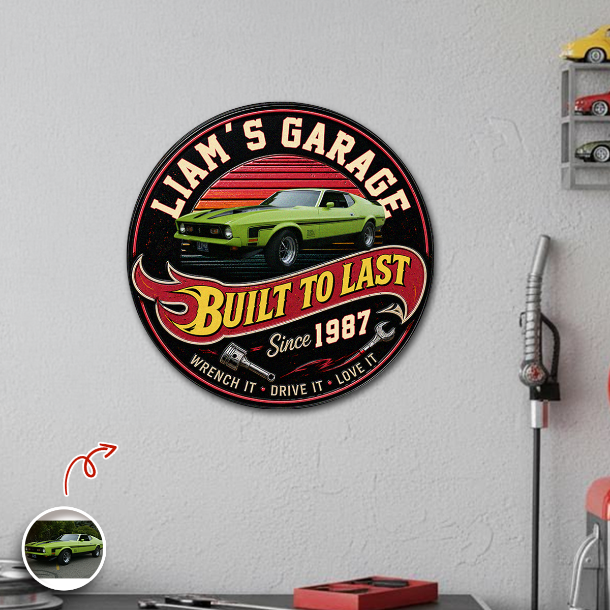 Personalized Built To Last Since Year Car Garage Metal Sign CH07 911792