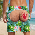 Custom Funny Men Swim Beach Short, Personalized Birthday Gifts For Husband, Son, Grandson, Brother, Grandpa, Dad, Yourself - Rear View Approved HO82 903108