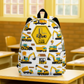 Custom Name Construction Vehicles Truck, Unicorn Letter Backpack For Kids HA75 921656