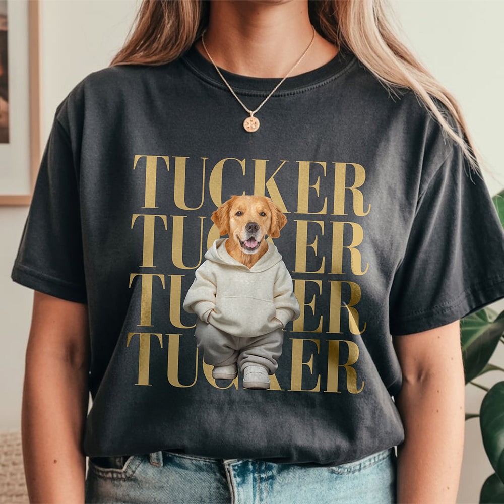 Custom Photo Pet Portrait Vintage Comfort Shirt Gift For Pet Lovers LM32 669471