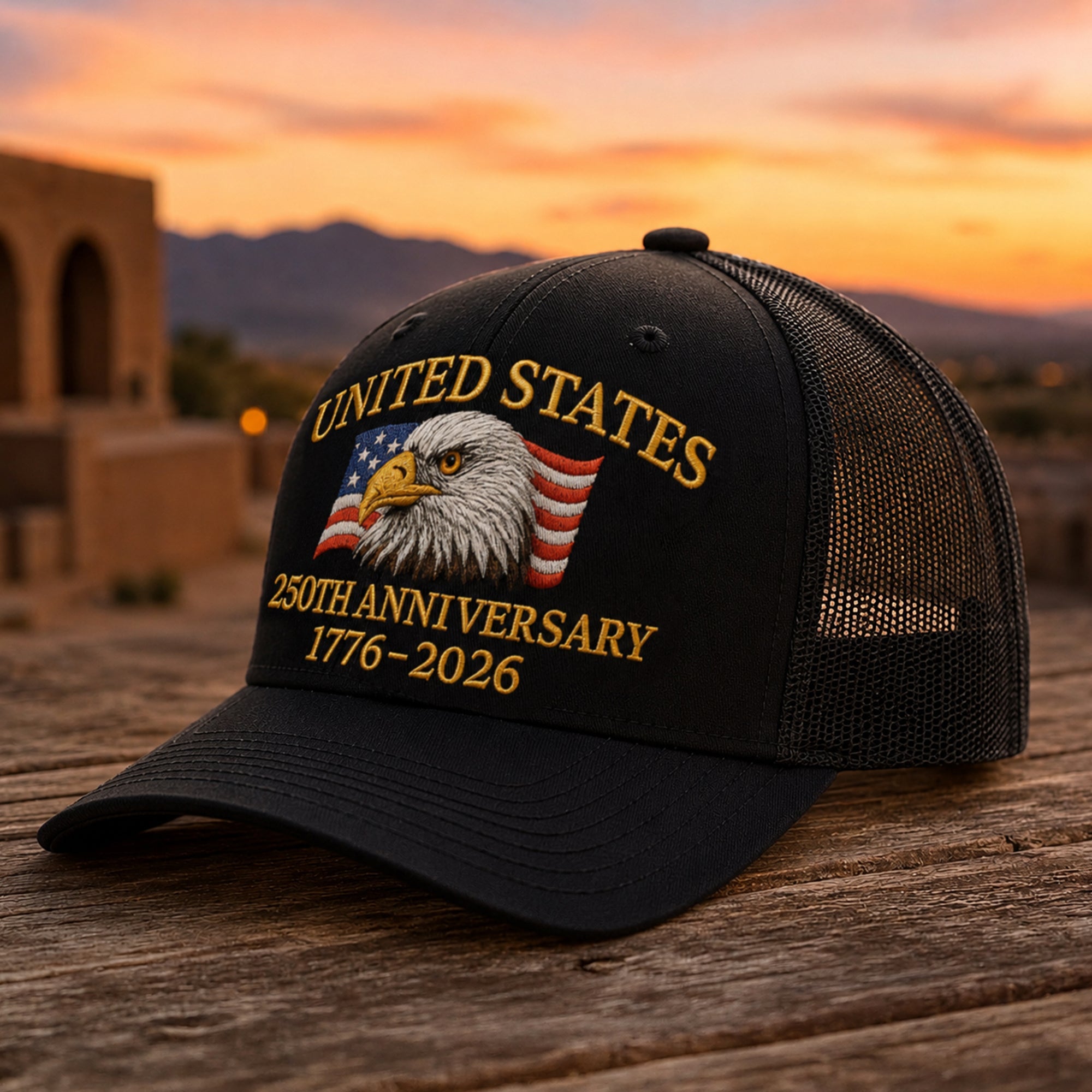 United States 250th Anniversary 1776–2026 Eagle Embroidered Trucker Hat HO82 902872