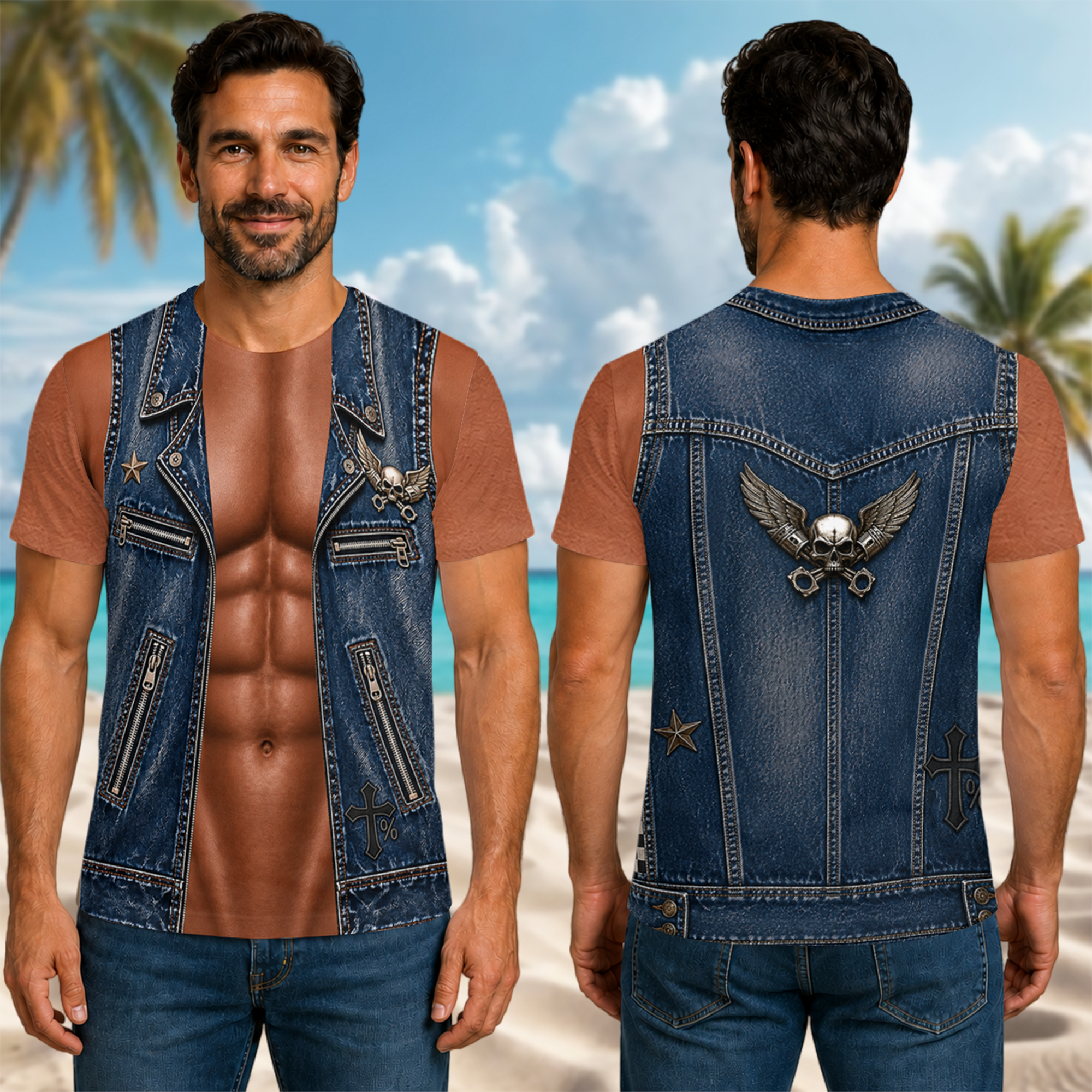 Personalized Funny Muscle Biker 3D Shirt - Novelty Gift for Men TH10 170463