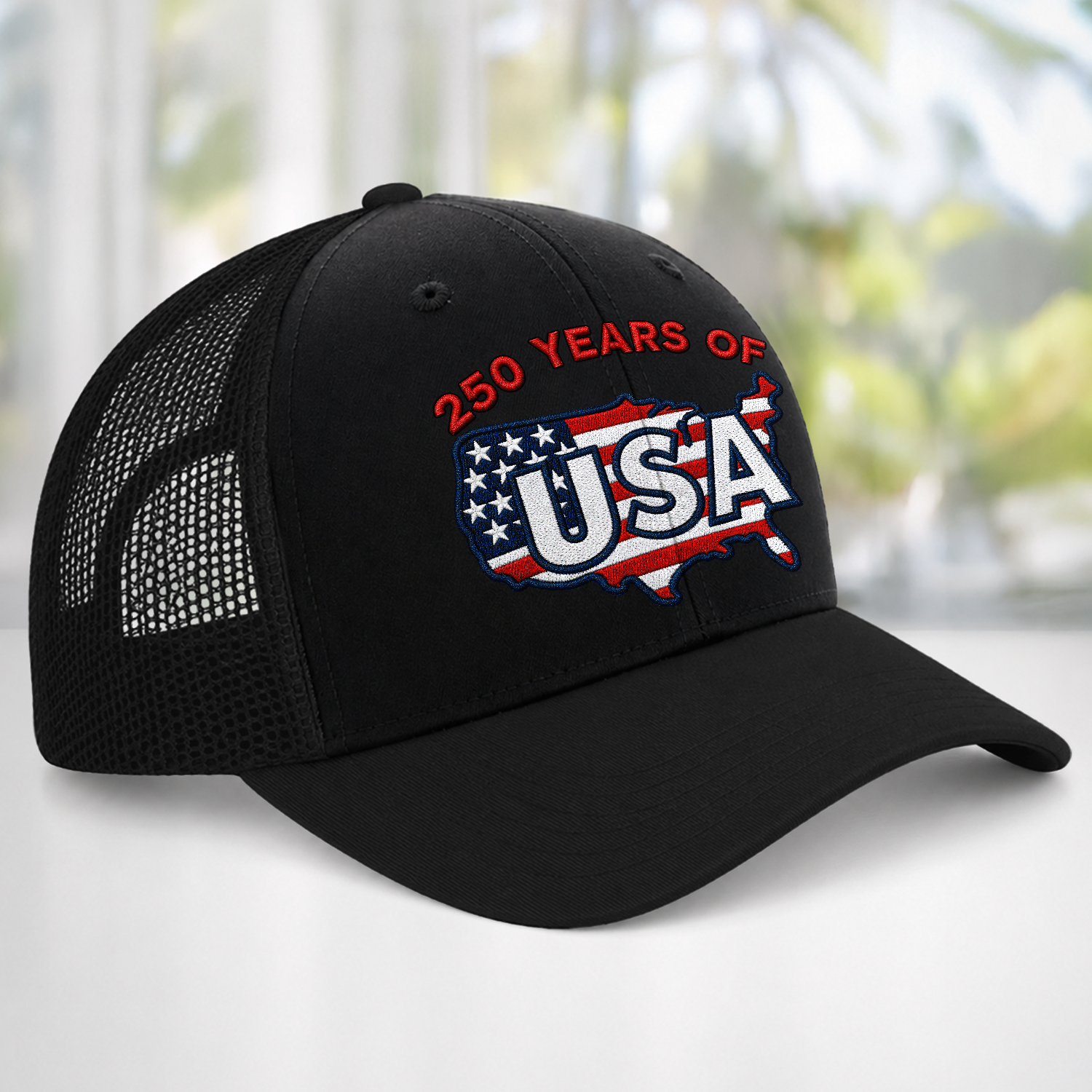 250 Years Of America Embroidered Trucker Hat CH07 911942