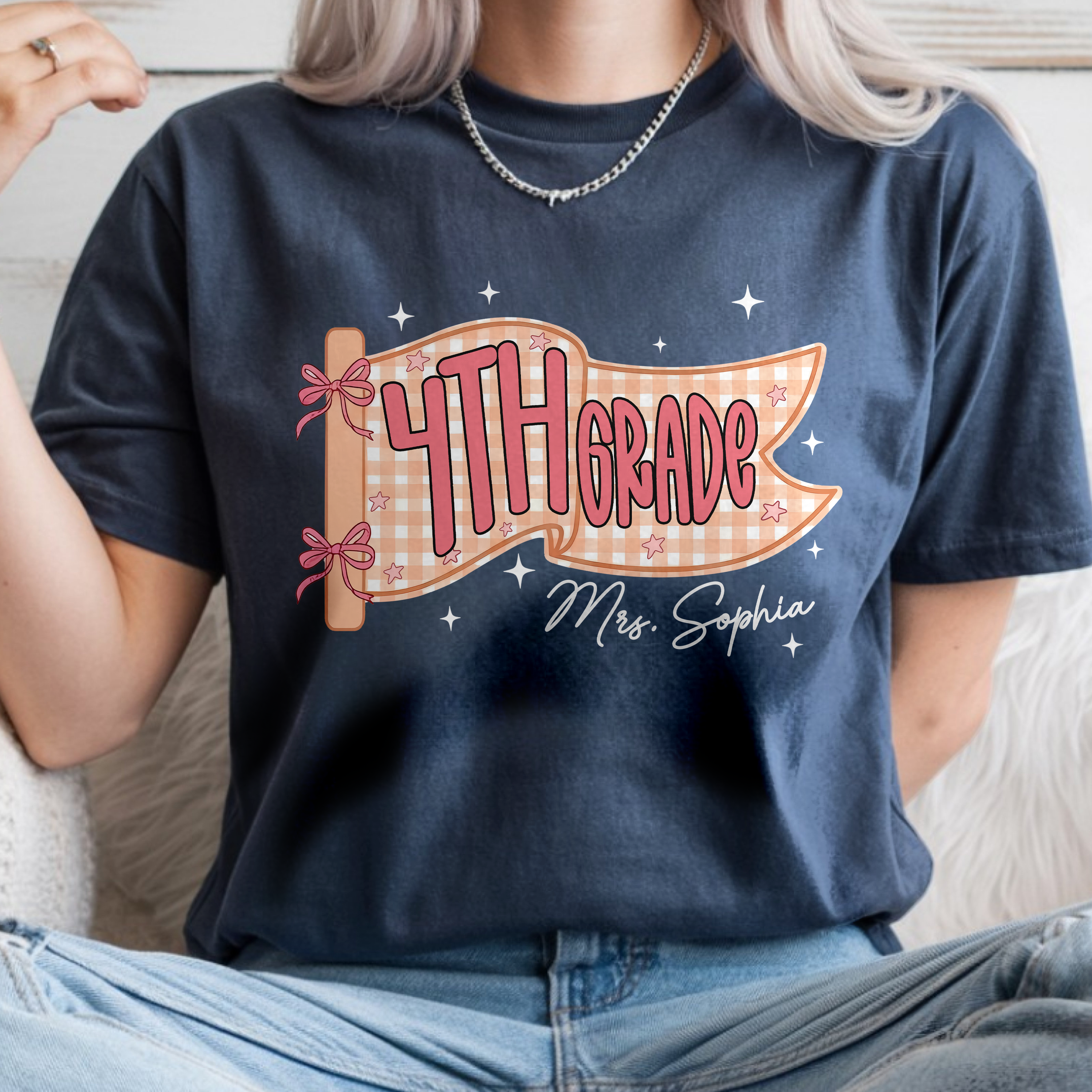 Custom Grade & Teacher Name Comfort Shirt - Personalized Teacher Gift CH07 180116