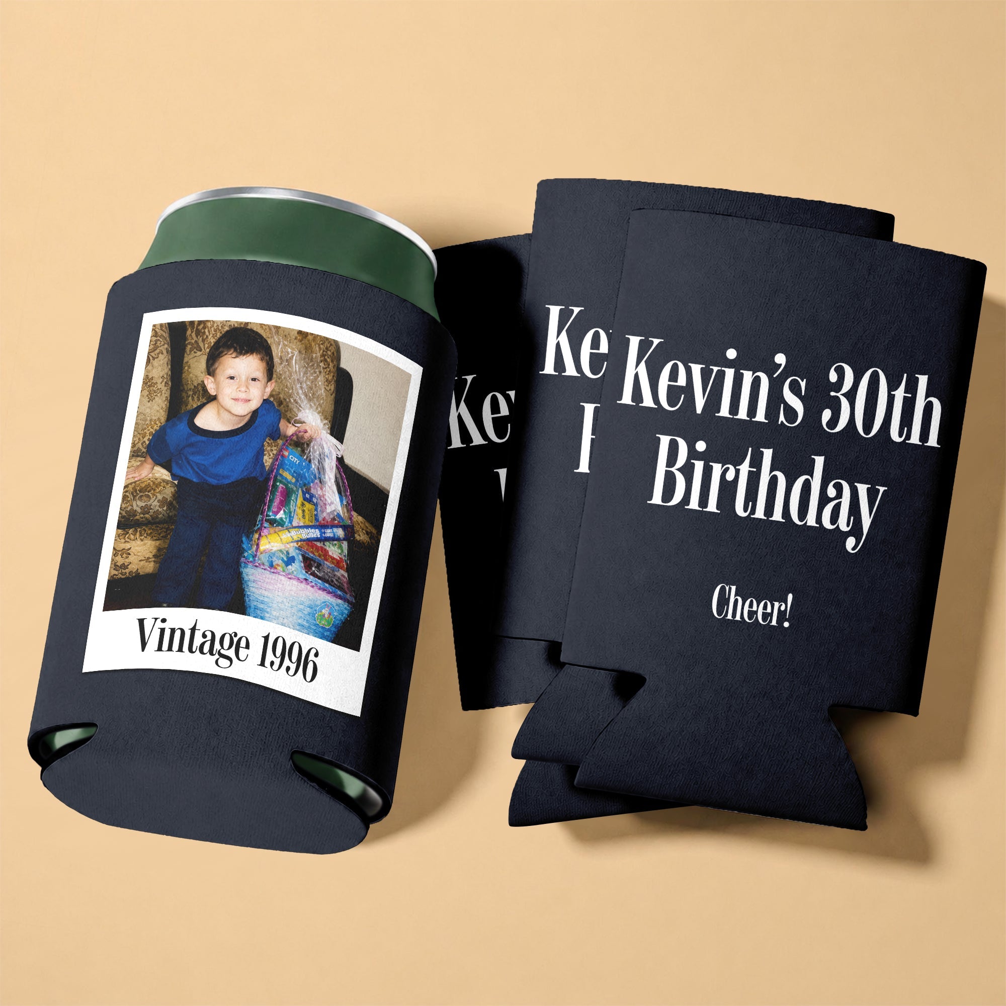 Personalized Vintage Photo Can Cooler Birthday Gift for Him Her LM32 669455