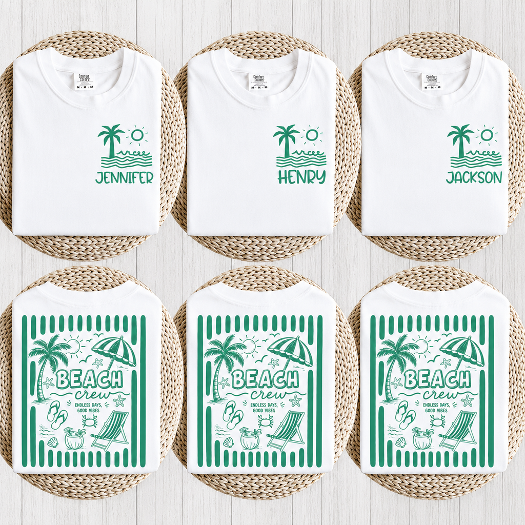 Custom Name Beach Vacation Family Front & Back Comfort Shirt – Summer Gift HO82 903026