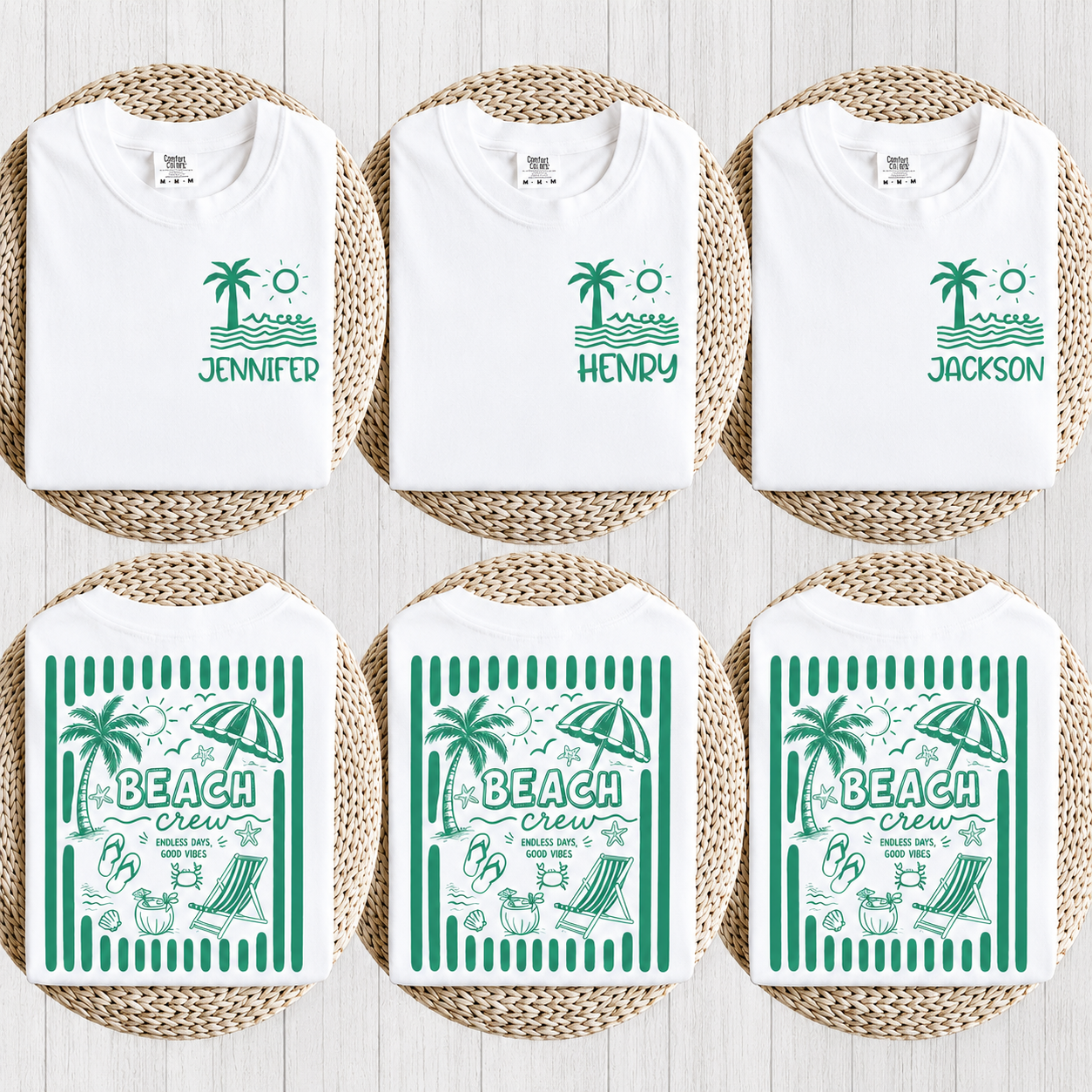 Custom Name Beach Vacation Family Front & Back Comfort Shirt – Summer Gift HO82 903026