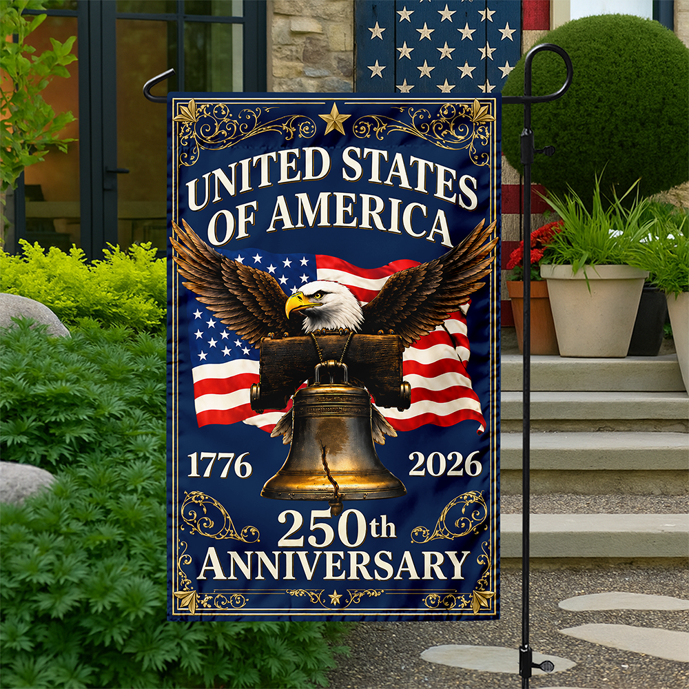 Personalized 250th Anniversary 1776–2026 Eagle & Liberty Bell Garden Flag LM32 669267