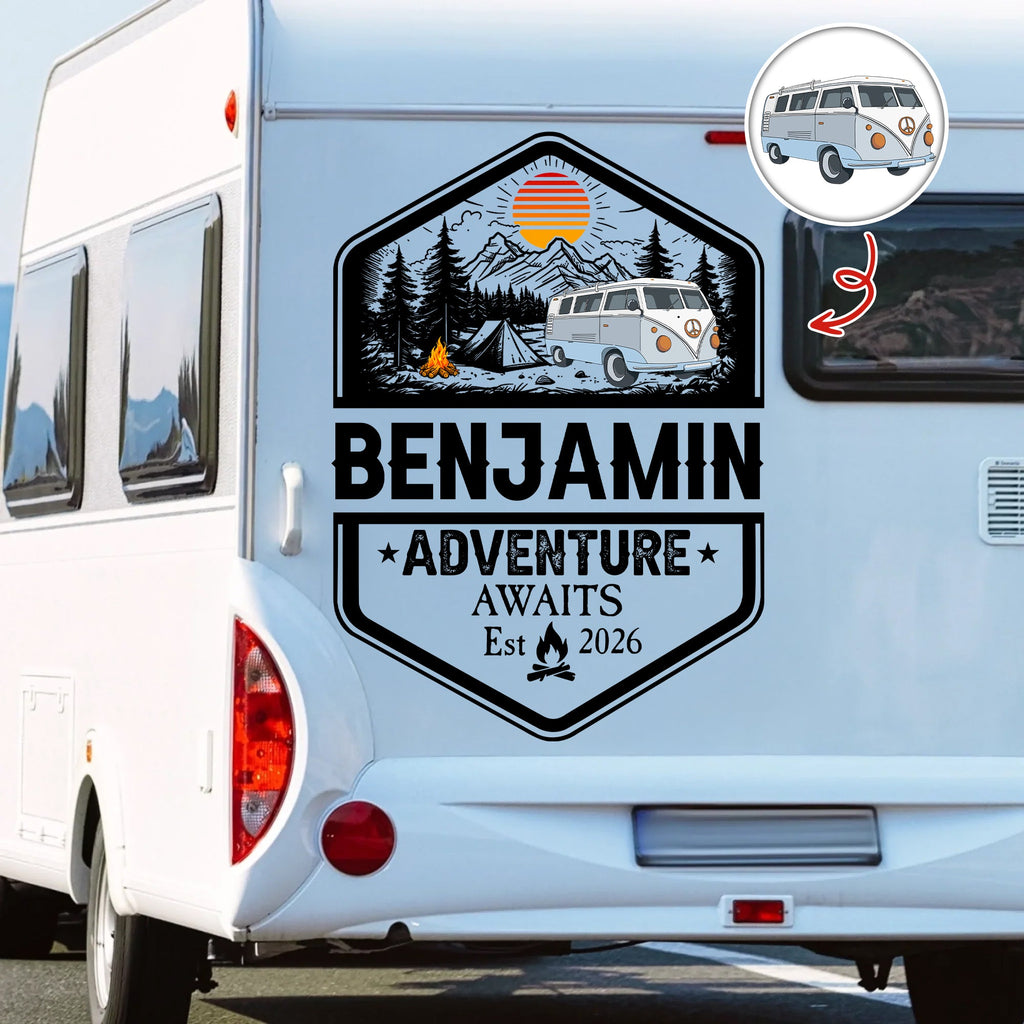 Personalized Family Adventures RV Decal - Gift For Campers HO82 902932