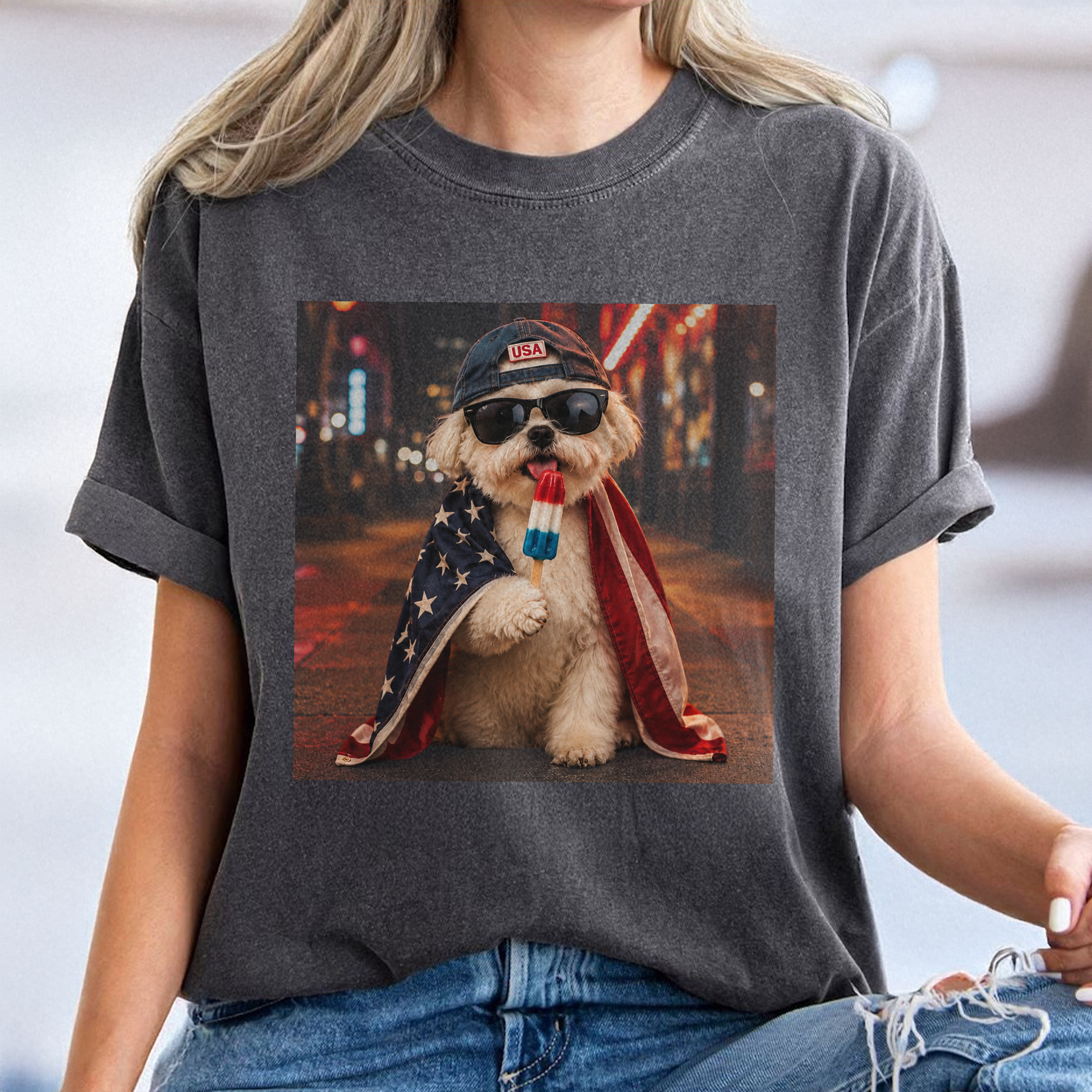 Custom Dog Photo My Dog Celebrate 250th Anniversary 4th Of July American Flag Comfort Shirt CH07 911882