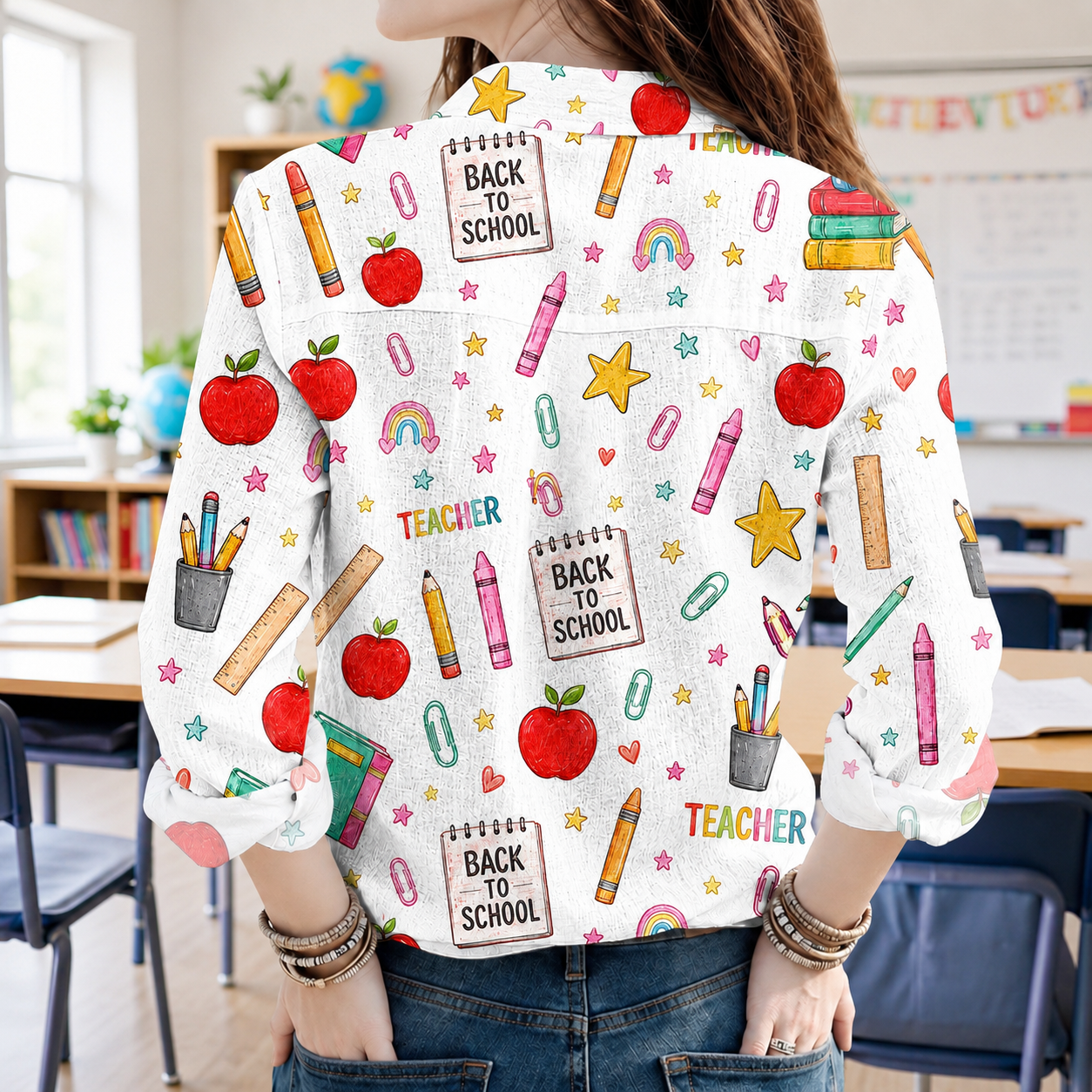 Custom Teacher Name Back To School Blouse Shirt CH07 180022